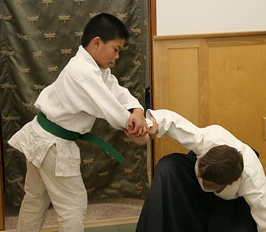 Stratford Teens working with boys from Washington Twp. to learn techniques to remain calm and develop effective reflex for self-defense and self-control without aggression.