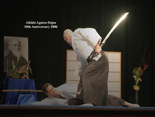 A demonstration of the Foundation of Aikido practice and principles. South Jersey resident, R. Crane, Sensei, 7th Dan demonstrates effective sword defense technique that disarms and controls the attacker.